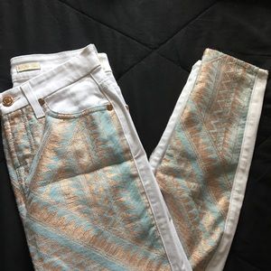tribal print jeans